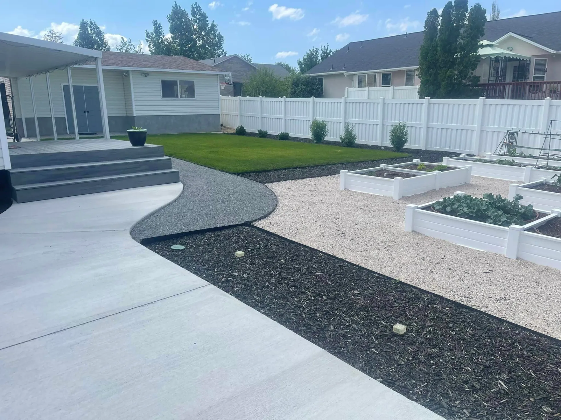 Hardscaping project in Utah — outdoor living space